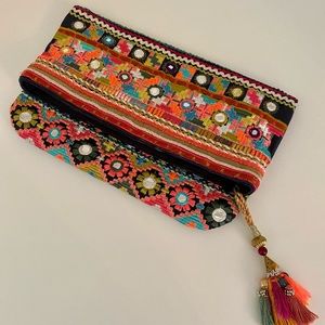 New without tags Starmela Embroidered Clutch